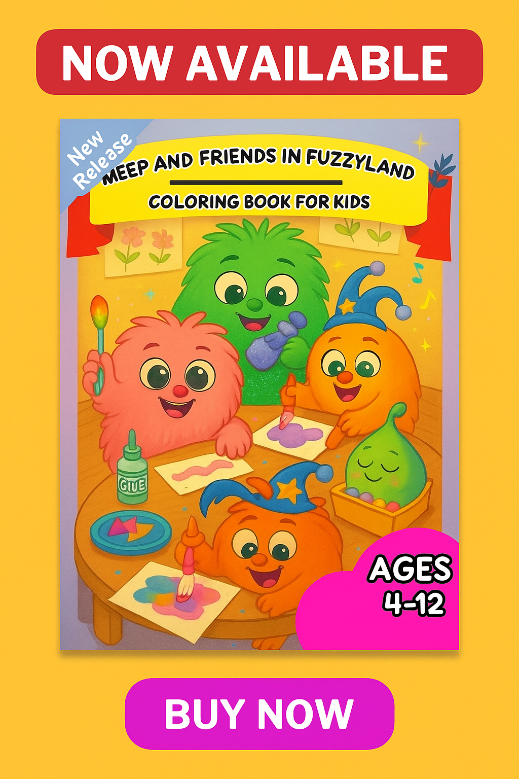 Meep & Friends in Fuzzyland Coloring Book