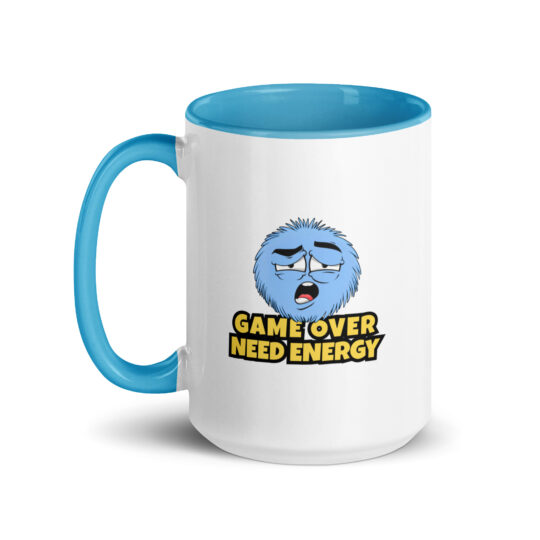 Game Over Need Energy – Gamer Mug with Color Inside