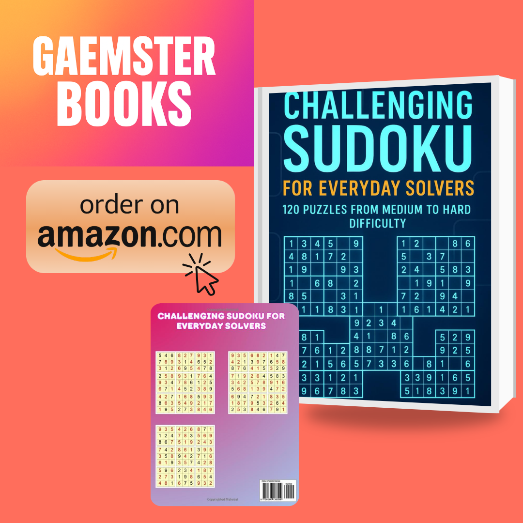 Gaemster Brain Games – Sudoku Series Vol. 2: Challenging Sudoku for Everyday Solvers: 120 Puzzles from Medium to Hard Difficulty