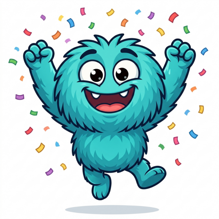 Meep celebrating